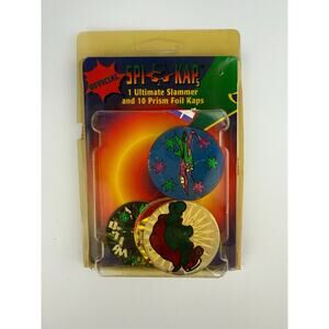 Vintage 1995 SPI-KAP Milk Caps Set 10 Prism Foil Kaps 1 Slammer Sealed NEW